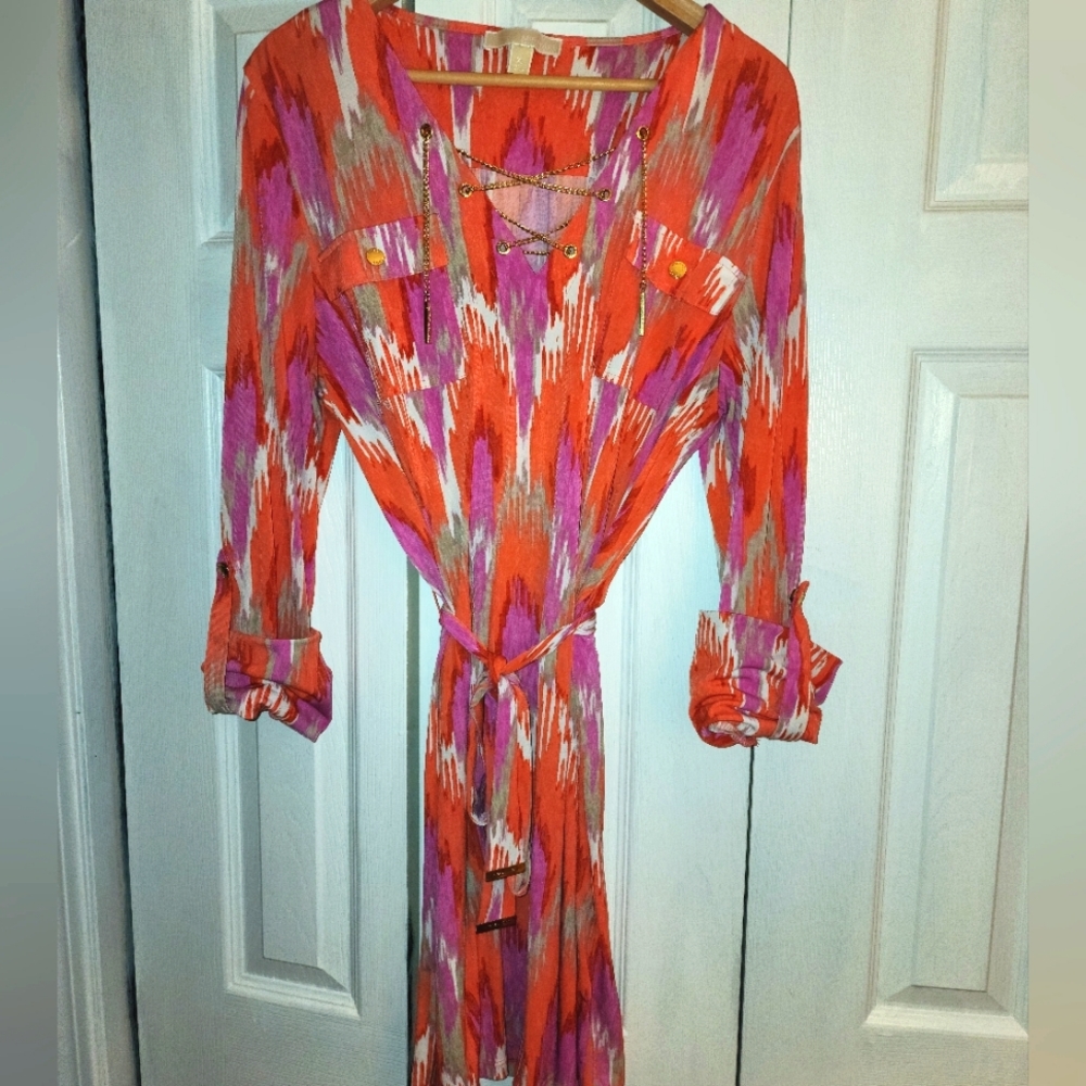 Multi-color Michael Kors long sleeve dress